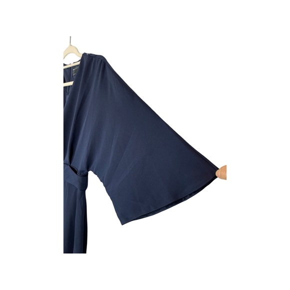 ASOS Design Plunge Neck Midi Dress Wedding Office Capsule Wardrobe Cottagecore - Picture 5 of 7